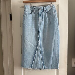 Old Navy Light Blue High-Rise Denim Skirt